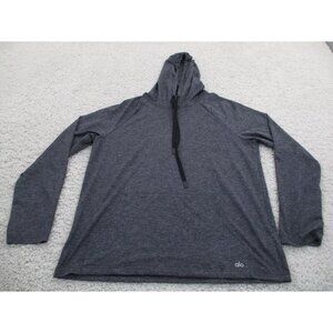 $199 Authentic ALO Yoga Made in USA Men's Dark Gray Hoodie Sweatshirt Sz.XL